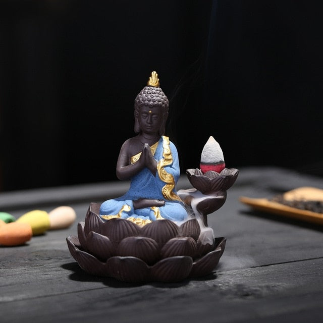 Golden Buddha Backflow Incense Burner