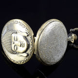 Vintage Bronze Buddha Pocket Watch Necklace - Hilltop Apparel - 5