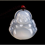 White Jade Buddha Pendant Necklace - Hilltop Apparel - 1