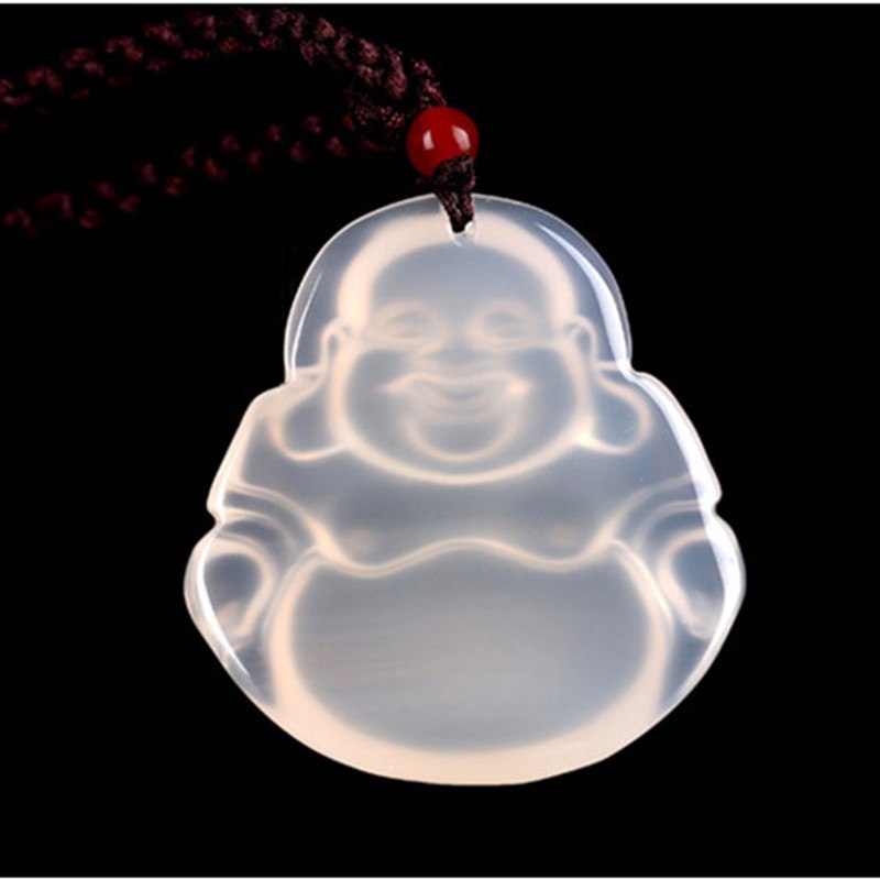 White Jade Buddha Pendant Necklace - Hilltop Apparel - 3